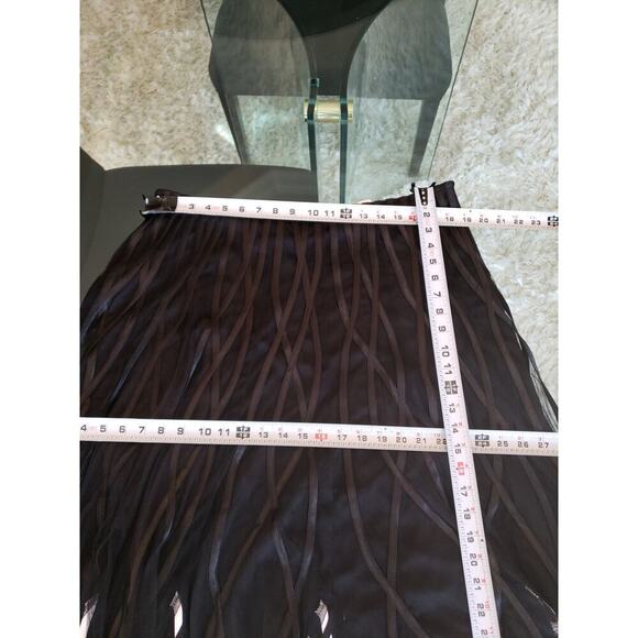 ModeLia Straight Skirt Womens Size 3XL Black Chiffon Lined Layered Side Zip - Picture 6 of 13
